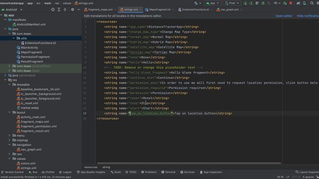 Distance tracking app Show my location button in android kotlin смотреть онлайн