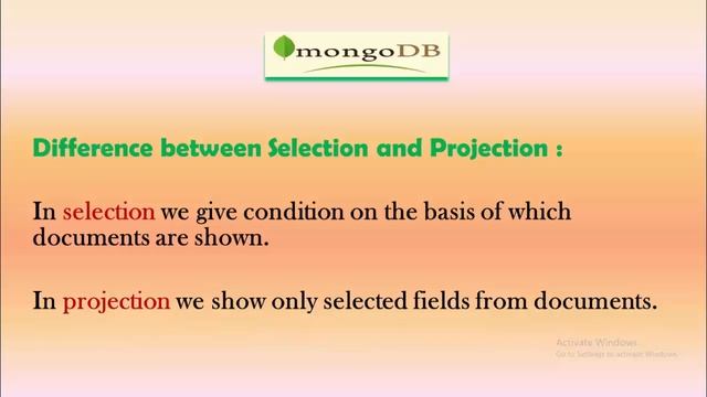 Projection Operation on MongoDB Database | Querying Operation in MongoDB смотреть онлайн