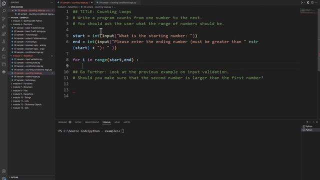 Python Practice Programming Module 5-5 The For Loop смотреть онлайн