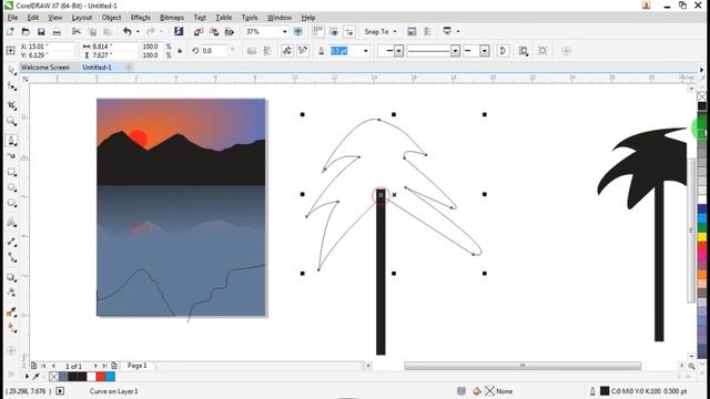 coreldraw tutorial | coreldraw morning tutorial, sun rise by r info hindi смотреть онлайн