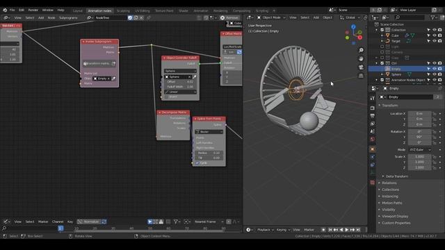 [Tut] Parenting in Animation Nodes; Transform with an Object; AN-fundamental & preset смотреть онлайн
