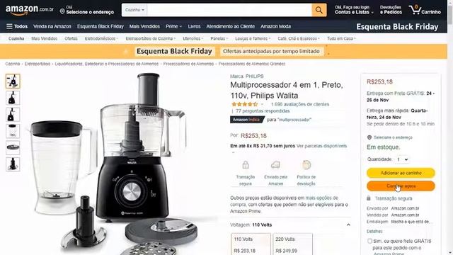 Multiprocessador Philips Walita - Multiprocessador 4 em 1 - Processador de Alimentos Walita смотреть онлайн