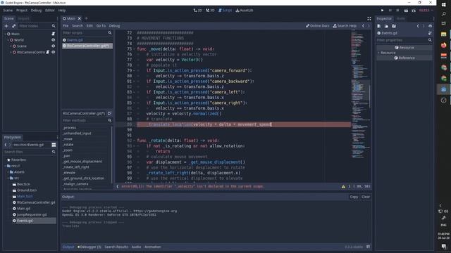 RTS Camera controller - Pan & Signals - Godot 3D tutorial смотреть онлайн