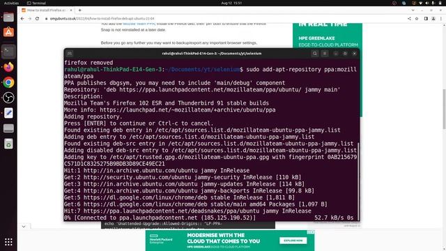 selenium error Your Firefox profile cannot be loaded in ubuntu 22.04 смотреть онлайн