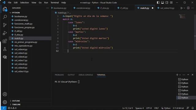 Python en la escuela 11. Selector match - case. (switch - case en otros lenguajes) смотреть онлайн