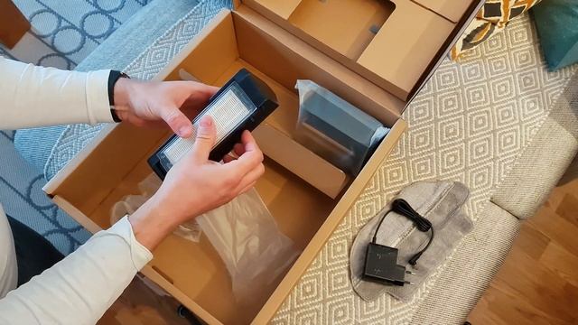Распаковка Робот-пылесоса XIAOMI Mi Robot Vacuum Mop P Черный смотреть онлайн