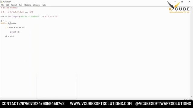 Python programming | Prime Number in Python | V cube software solutions смотреть онлайн