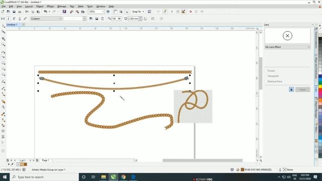 Create rope or chain brush easy way on CorelDRAW. | chain drawing easy | chain drawing step by step смотреть онлайн