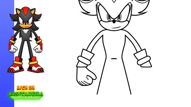 Como DESENHAR O SHADOW Do SONIC BOOM - Como DIBUJAR A SHADOW De SONIC BOOM - Shadow The Hedgehog