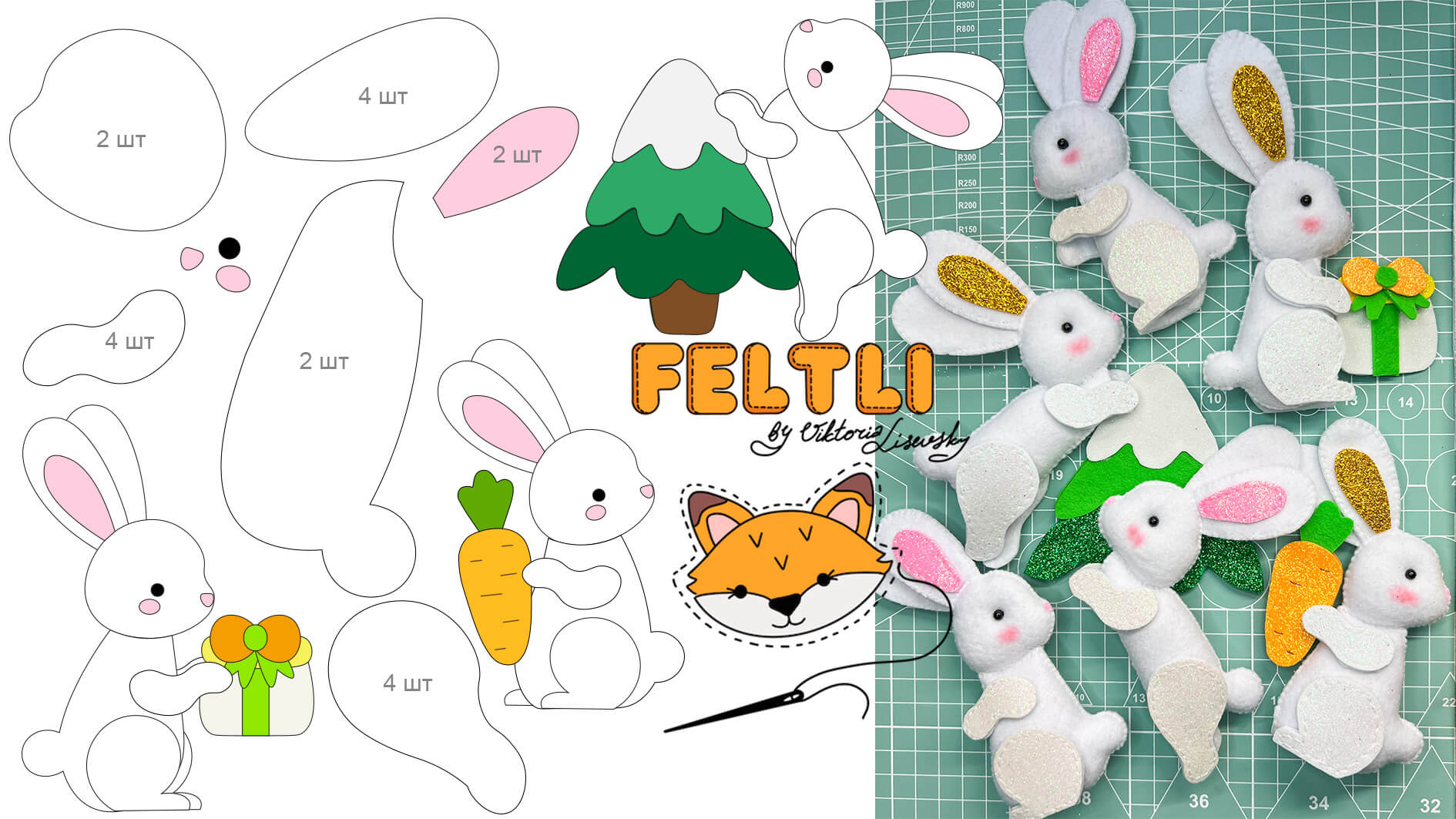 Зайка на ёлку / Символ 2035 года своими руками / Зайка из фетра / Ёлочные игрушки своими руками смотреть онлайн