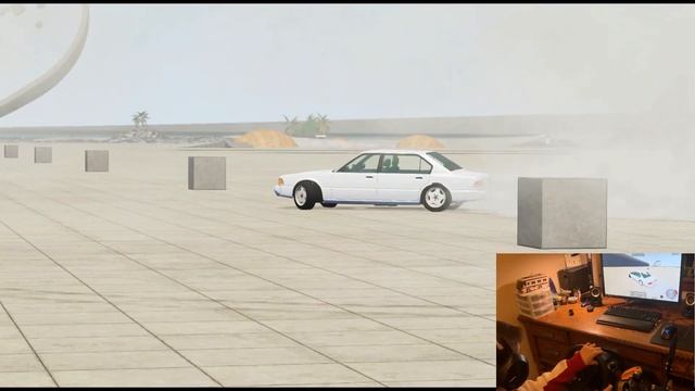 BeamNG - Etk I lwb drifting around grid map with wheel cam (Logitech g920) смотреть онлайн