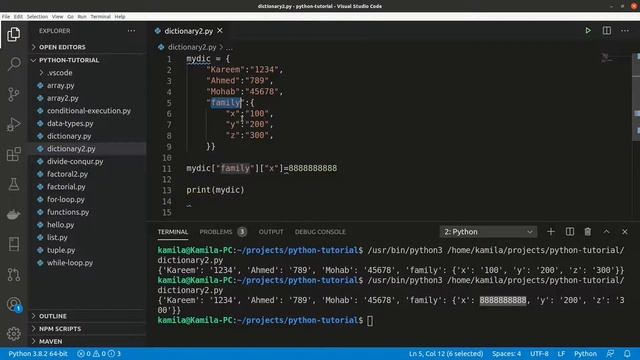 7: Python Nested Dictionary: Data Structures هياكل البيانات:القاموس المتداخل في بايثون смотреть онлайн