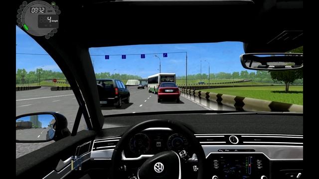 Volkswagen Passat 2.0 TDI Euro6 City car Driving POV Logitech Driving Force GT смотреть онлайн