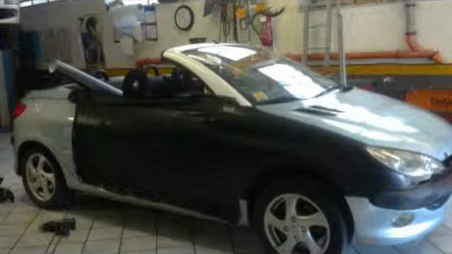 Star Wrapping - wrapping peugeot 206cc bianco opaco - nero opaco oracal 970 смотреть онлайн