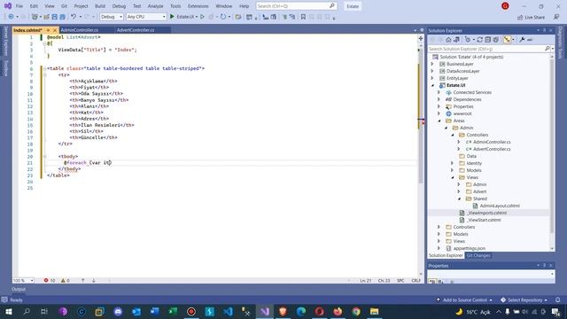 .Net Core 5.0 ile Emlak Sitesi - Admin Paneli Admine ait İlanların Listelenmesi смотреть онлайн