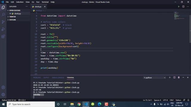 How to build Digital Clock in Python | Python project смотреть онлайн