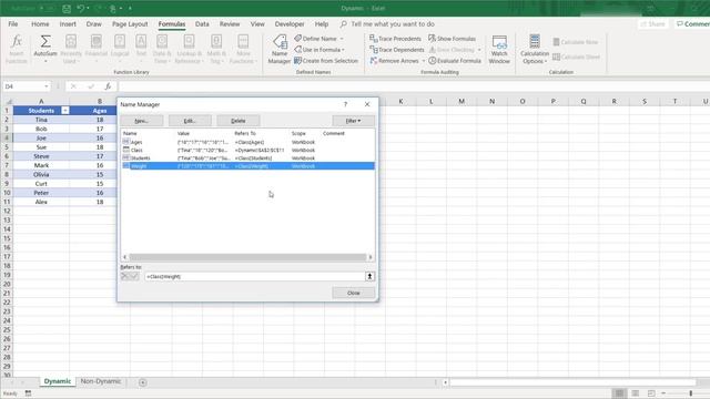 Create a Dynamic Name Range Table in Excel смотреть онлайн