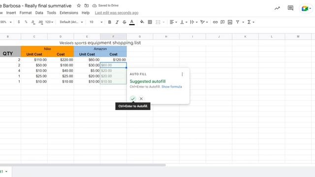 Final spreadsheet summative смотреть онлайн
