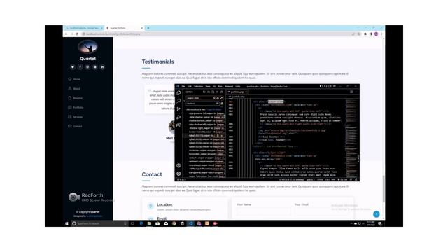 portfolio website tutorial from template with database connection|| bootstrap ||html ||css смотреть онлайн