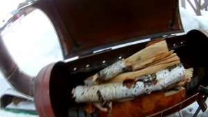 Мангал из газового баллона на ножках с трубой, поддувалом и крышкой