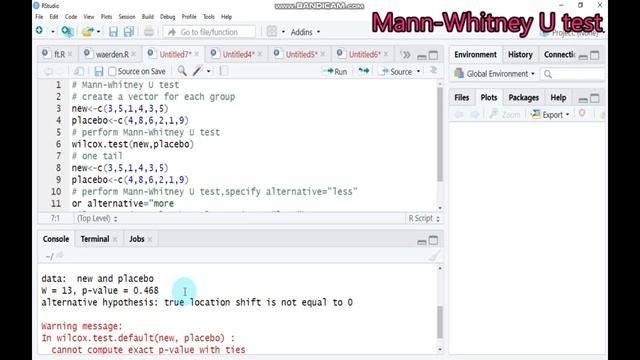 # Non -parametric test using Mann -Whitney Test in R studio смотреть онлайн