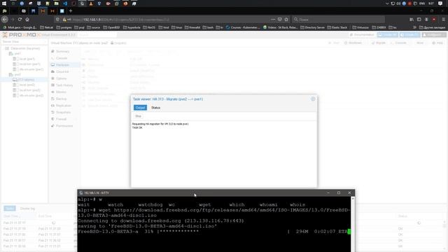 Живая миграция виртуальных машин между узлами в кластере | 2 | Proxmox VE 6.3 смотреть онлайн