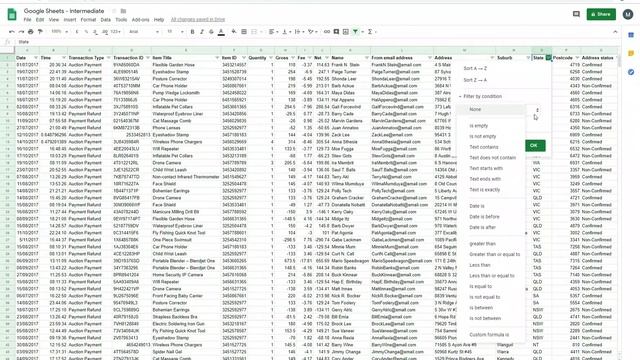Filtering Data in Google Sheets смотреть онлайн