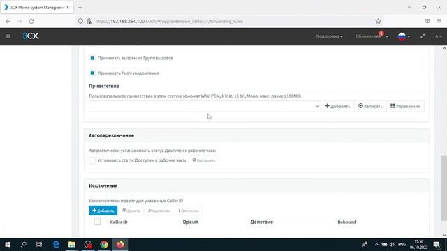 Руководство пользователя 3СХ. Клиентские интерфейсы. Создание добавочных номеров в 3СХ смотреть онлайн