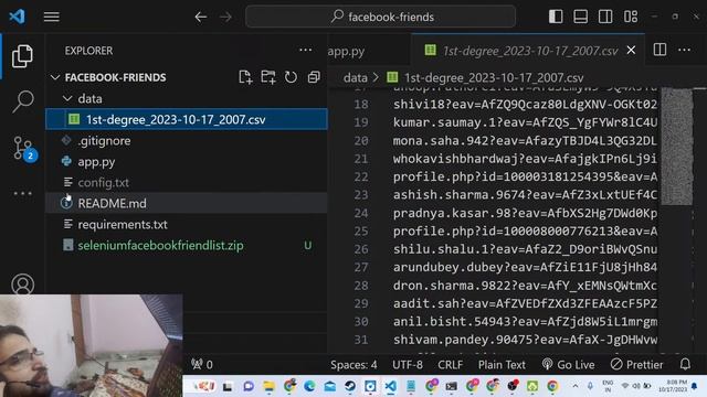 Python 3 Facebook API Selenium Script to Scrape Facebook Friend List and Save it inside CSV File смотреть онлайн