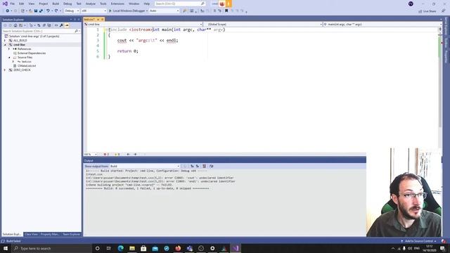 How to use the command line arguments in C/C++ with MS Visual C++ 2019 смотреть онлайн