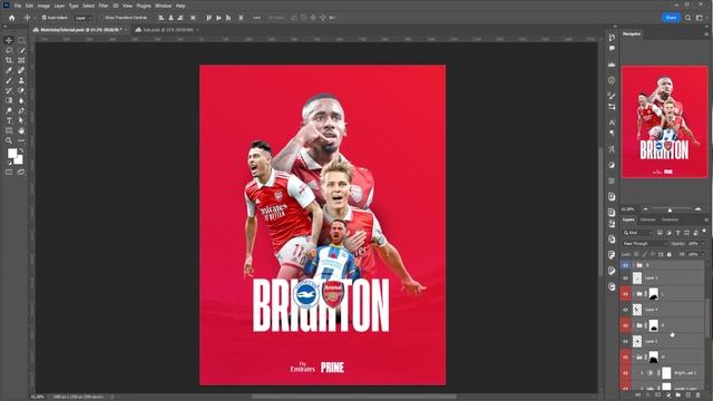 Photoshop Tutorial: Matchday Poster | FREE PSD