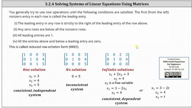 (3.2.4A) Solving a System of Linear Equations Using an Augmented Matrix смотреть онлайн