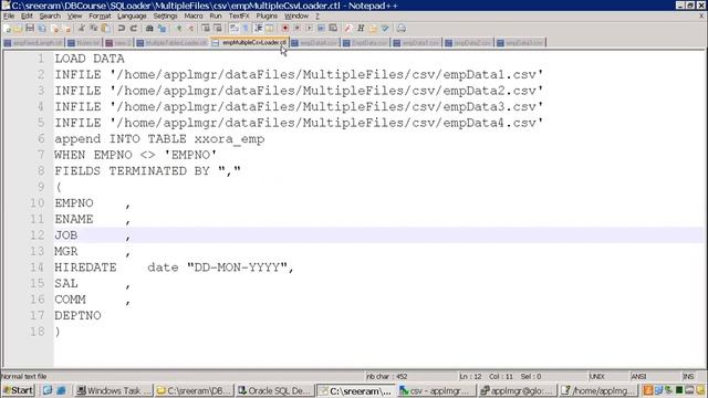 Oracle SQLoader- Loading Multiple Files, Loading Data Into Multiple Tables Using When Condition смотреть онлайн