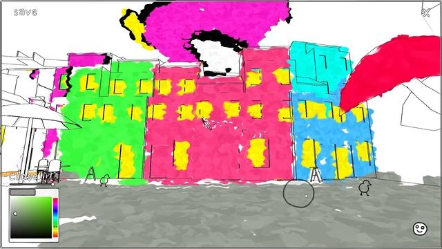 Paint Game - Splat Paint Over a Seaside Town as You Paint in 2D Over a 3D Environment! смотреть онлайн
