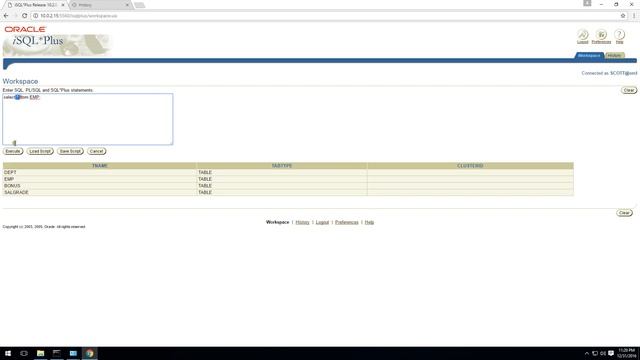 Oracle 10g #3 select query смотреть онлайн