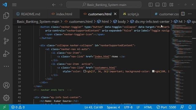 GRIP Basic Banking System | Web Development | Task 1 | The Sparks Foundation | Kumar Gaurav смотреть онлайн
