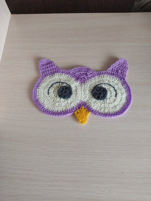 Салфетка Сова крючком1часть.