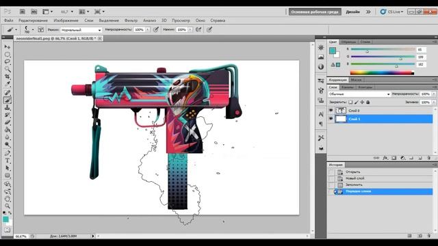Как сделать эффект акварельных красок в ФОТОШОПЕ? смотреть онлайн