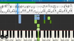 В землянке - К. Листов (на пианино Synthesia cover) Ноты и MIDI