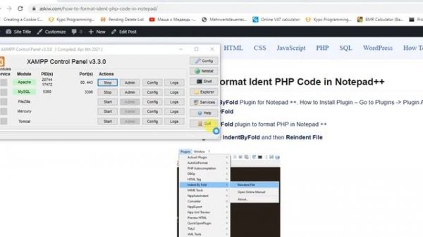 How To Format Ident PHP Code in Notepad++