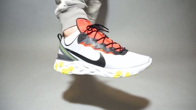 Nike React Element 55 SE Grey Multi BV1507-003 BV1507-003 on feet смотреть онлайн