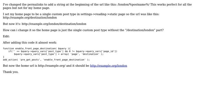Wordpress: Custom post type as home page with custom url смотреть онлайн