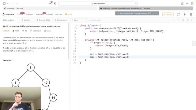 Leetcode Solution - 1026 Maximum Difference Between Node and Ancestor смотреть онлайн
