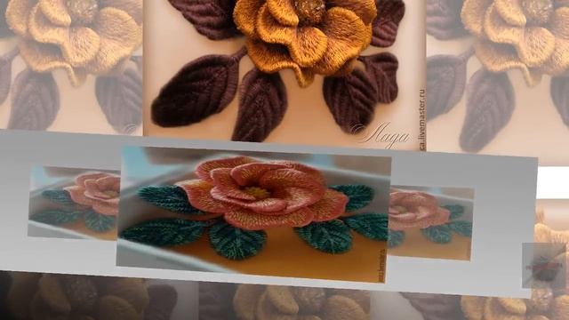 Броши. Объемная вышивка. Brooch. Volume embroidery смотреть онлайн
