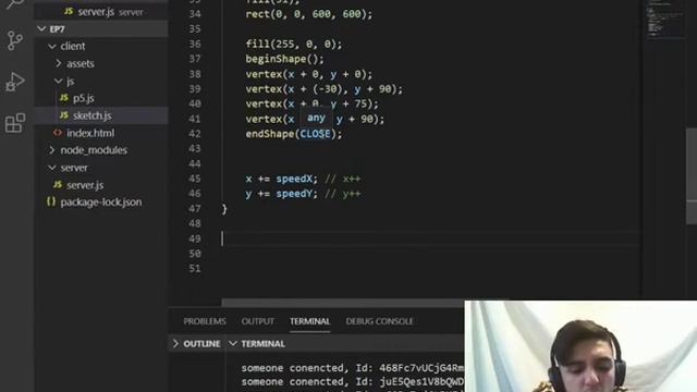 How to make an io game from A - Z ep7. (Javascript, P5js, Nodejs) (Camera follow and Keyboard input смотреть онлайн