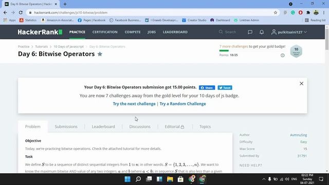 Day 7 of JavaScript | Bitwise Operators | Javascripts Dates | PULKIT.PY смотреть онлайн