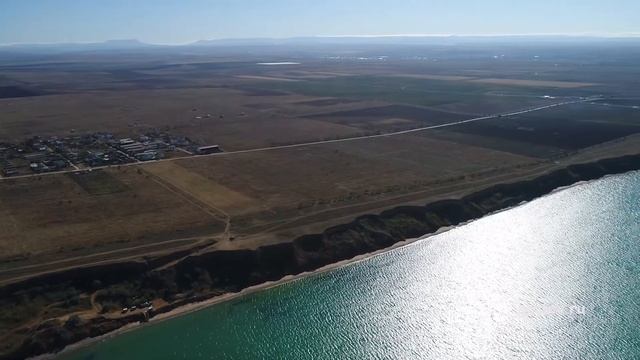 Село Береговое, Крым, Бахчисарарйский район, вид с высоты птичьего полета. смотреть онлайн