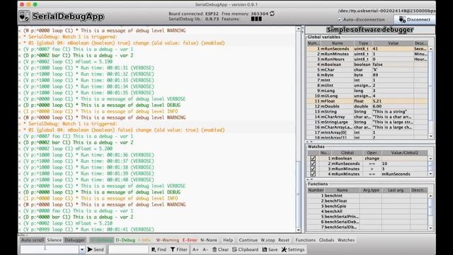 Arduino: SerialDebugApp update: see global variables changing on screen смотреть онлайн