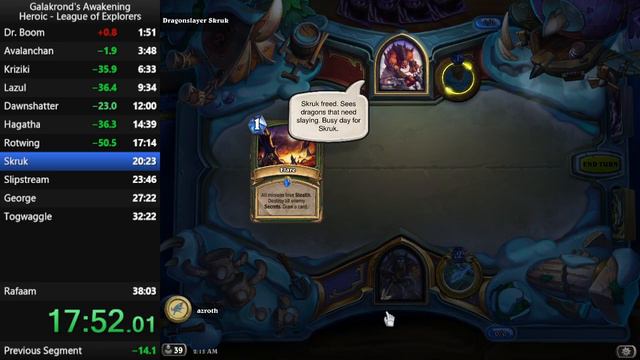 Hearthstone: Heroic Galakrond (Explorers) Speedrun 34:41 [WR] смотреть онлайн
