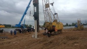 Забивка14 метровых свай, С140.35-10. РДК 250 (Солнцево 2019г.)